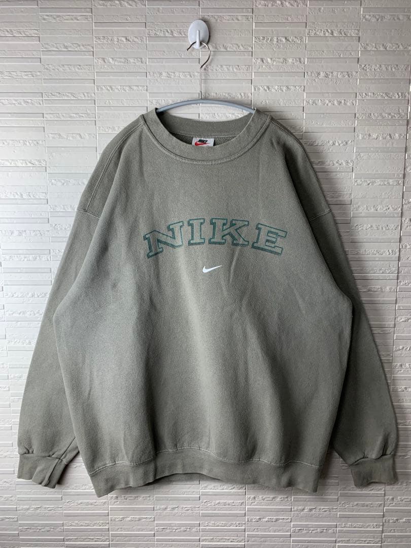 90s NIKE USA製　銀タグ　アーチロゴ　スウェット　パーカー　スウェット 90s USA製 NIKE 銀タグ ロゴスウェット ネイビー L ナイキ | 古着屋 Uan
