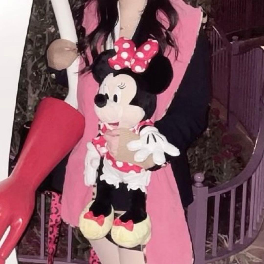 ディズニー ヒョウ柄ミニーマフラーキャップ マフラー - メルカリ