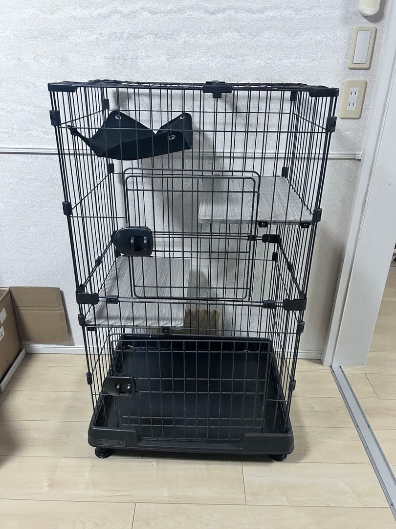 IRIS ミニキャットケージ 2段 PMCC-115H 楽天市場】キャットケージ 2段 ハンモック ミニ PMCC115H 送料無料