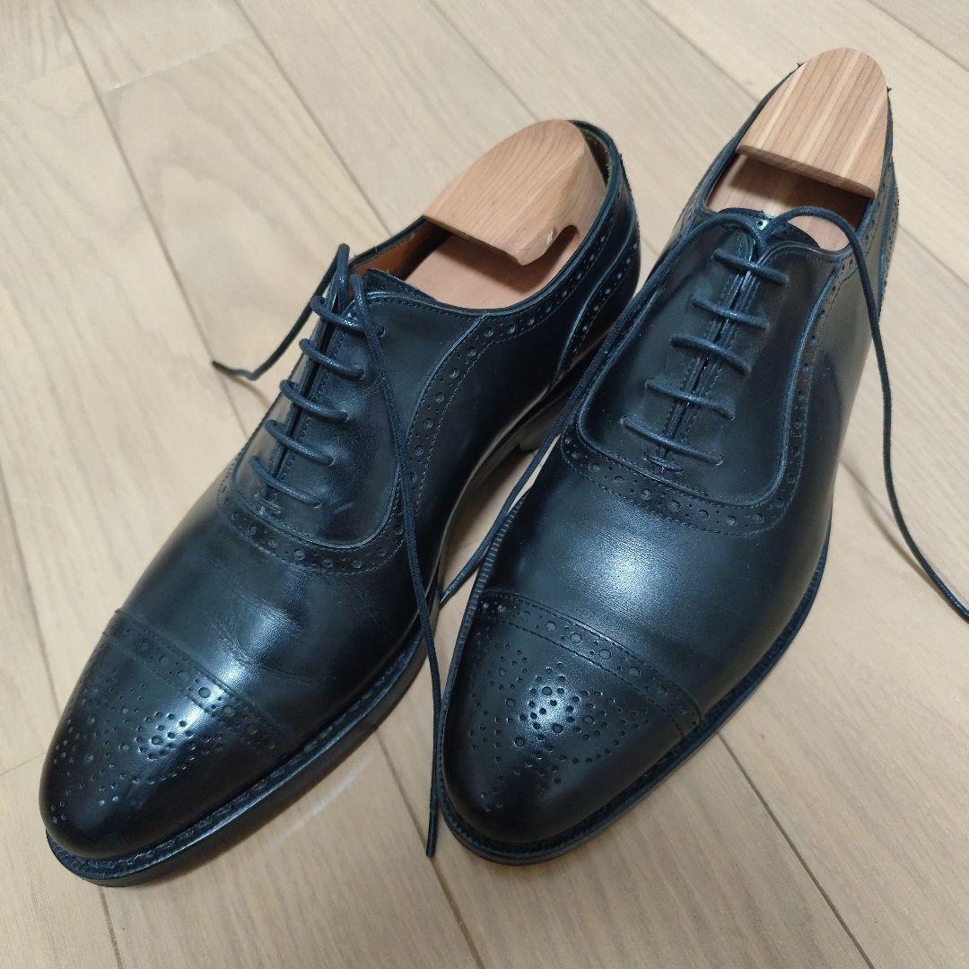 美品　ジャランスリワヤ　内羽根　ストレートチップ　黒 ダイナイトソール　7.5 ジャランスリウァヤ 外羽根ストレートチップ ブラック ダイナイト