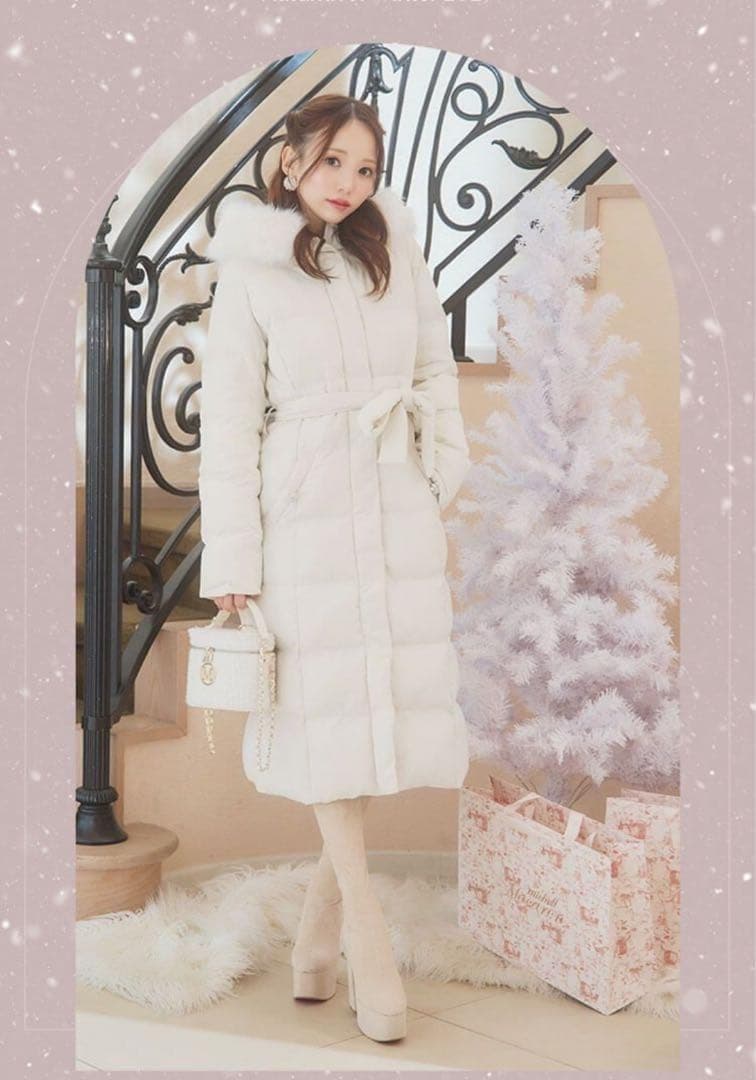 michellMacaron♡ ミシェルマカロン ファーロングダウンコート XS