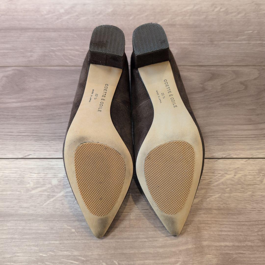 現行品/美品】オデットエオディールパンプス ブロックヒール ダーク