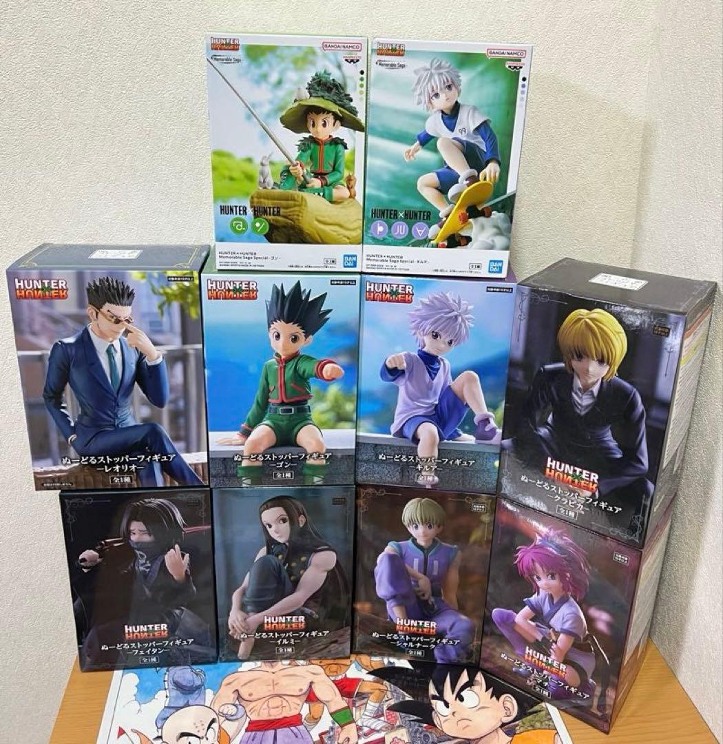 HUNTER×HUNTER ぬーどるストッパーフィギュア他２点全10点セット 2種セット HUNTERXHUNTER ぬーどるストッパーフィギュア ゴン キルア