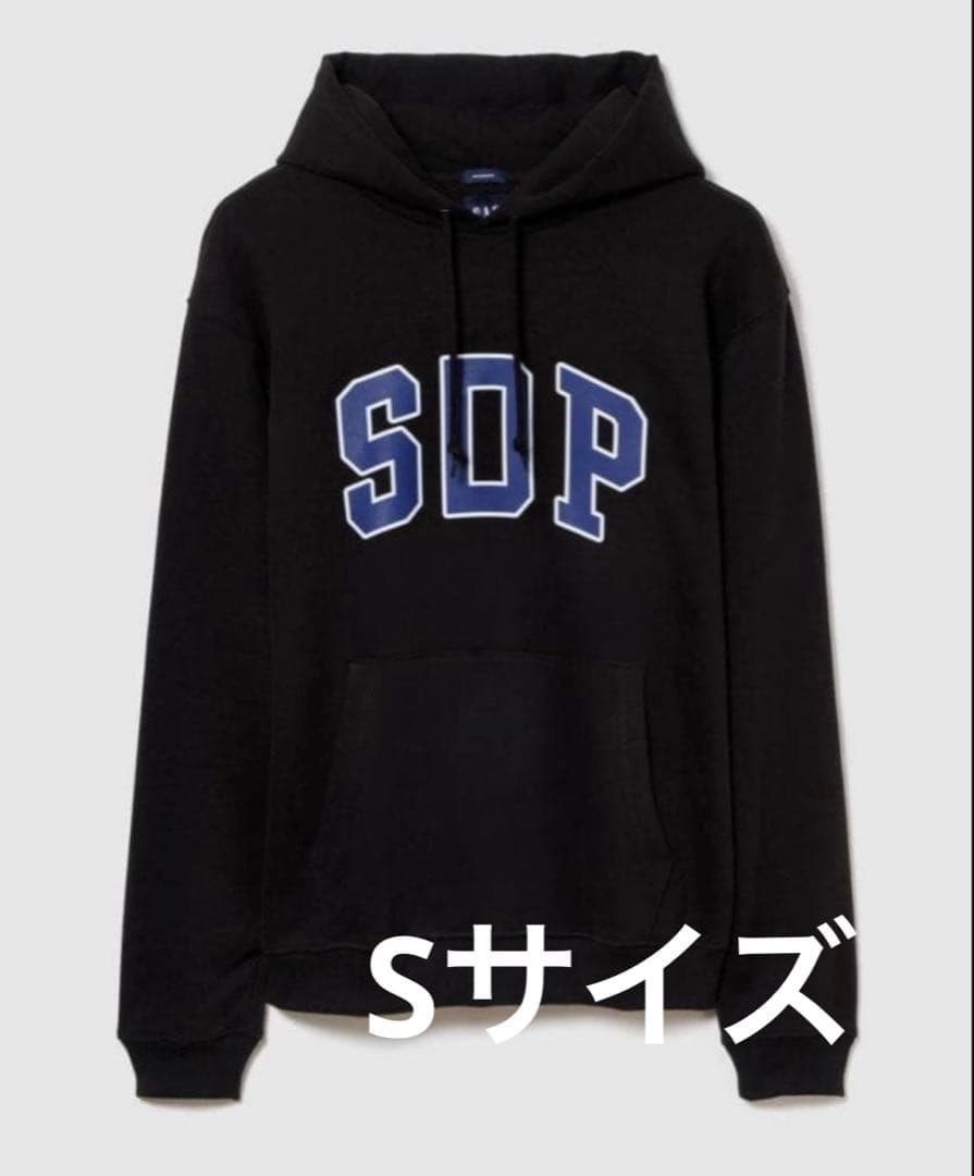 GAP x スチャダラパー アーチロゴ フード付きパーカー　黒　フーディー　S Gap × SDP アーチロゴ フーディー パーカー XL ブラック ギャップ