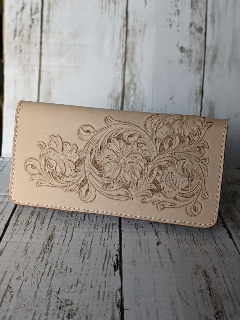 トラッカーウォレット　レザーウォレット　レザーカービンウォレット　財布　長財布 カービング 長財布 小銭入れあり | keywest828