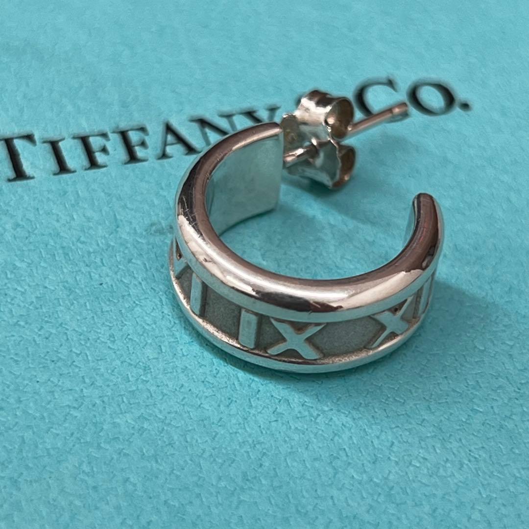 (B) Tiffany&Co. アトラス ピアス SILVER 925 片方のみ TIFFANY&Co.（ティファニー） フープ ピアス アトラス シルバー925