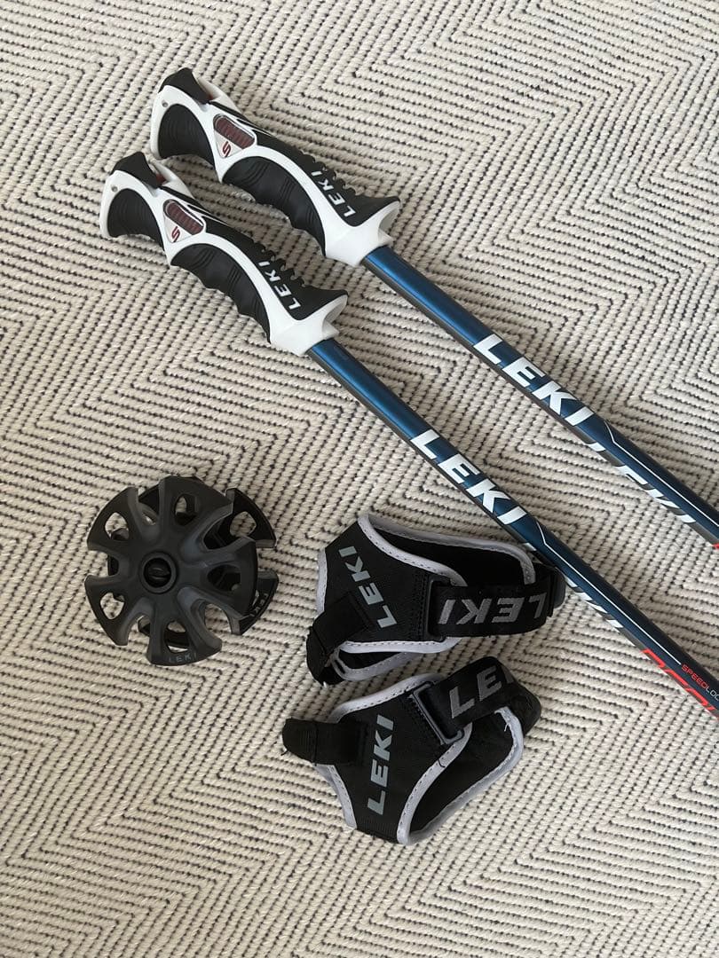 【美品】LEKI スキーストック 伸縮式 トリガーシステム LEKI（レキ） スキーポール ストック 伸縮式 メンズ レディース 2024