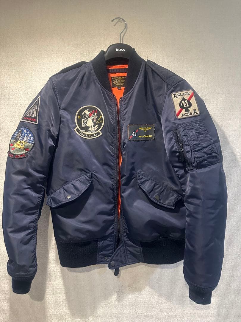 AVIREX L-2A フライトジャケット XL ネイビー 中古・古着通販】AVIREX (アヴィレックス) L-2Aフライトジャケット