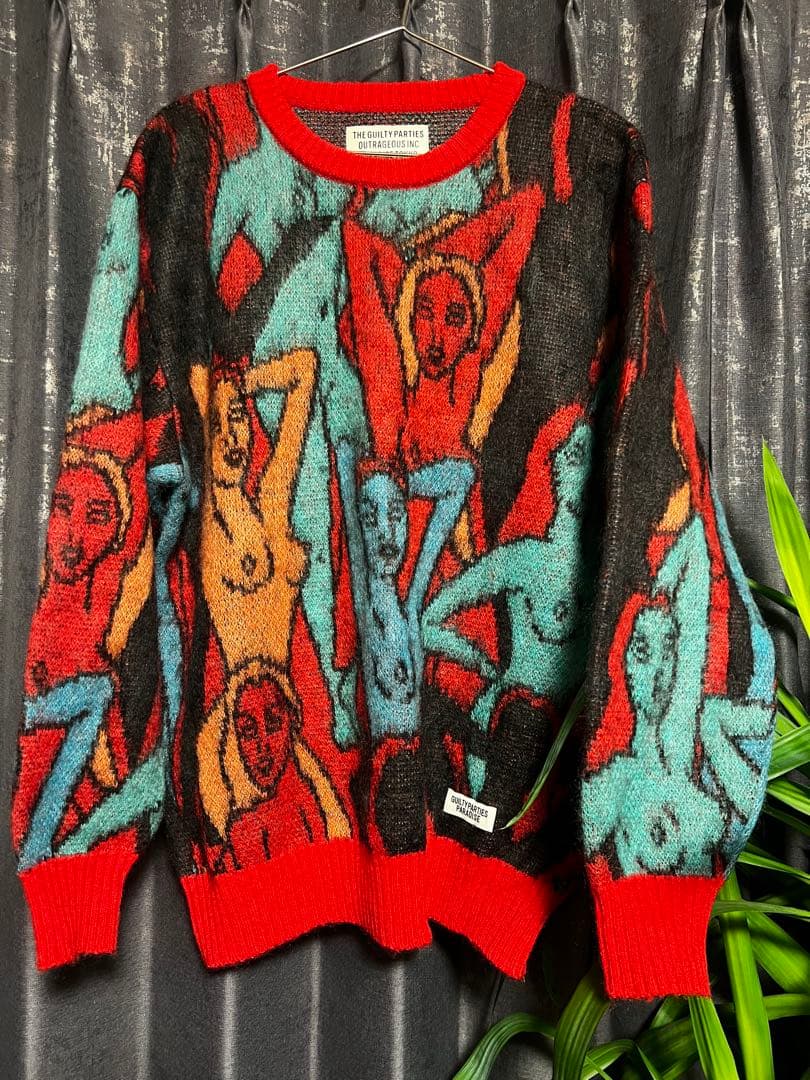 WACKO MARIA YULA 百女図 MOHAIR KNIT WACKO MARIA YULA 百女図 MOHAIR KNIT - メルカリ