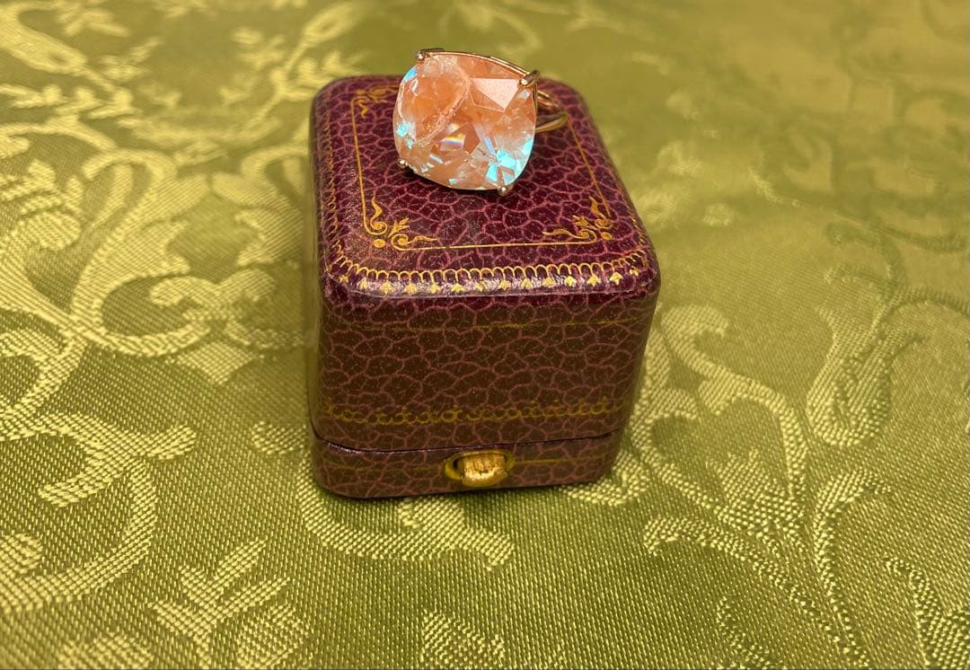 サフィレット　14.7mmx16mm ピンクゴールドリング　ダメージ有