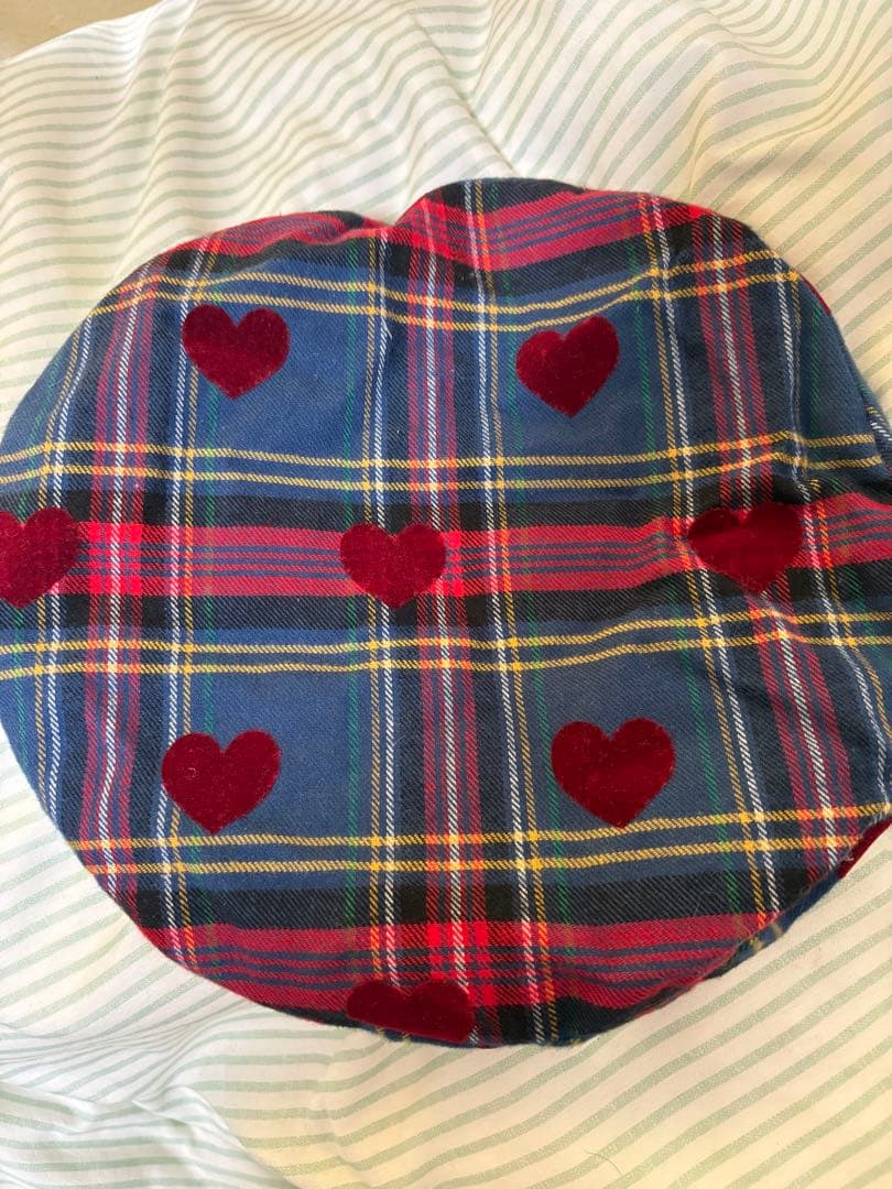 HEIHEI ハート チェック ベレー帽 ￼ ハートチェックベレー帽 LIGHT BLUE | HEIHEI