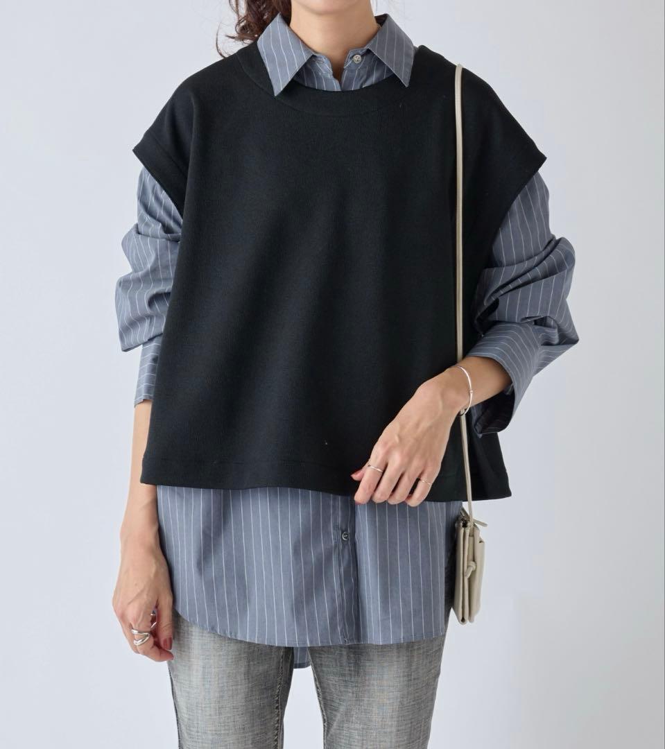 23AW✨BEARDSLEY ムーンライクショートベストジレ　訳あり美品 BEARDSLEY（ビアズリー）の「ムーンライクショートベスト（ベスト