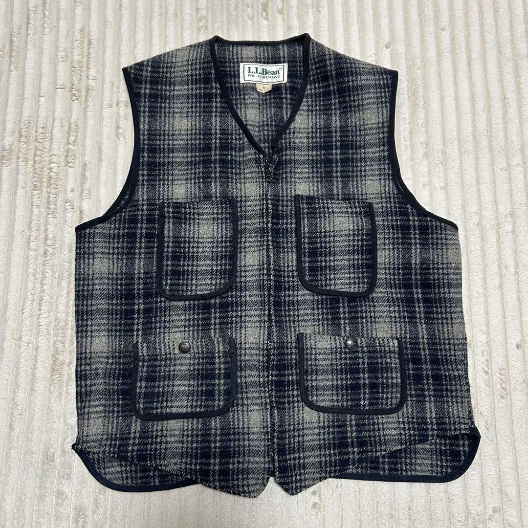 80's L.L.Bean ウールチェックベスト