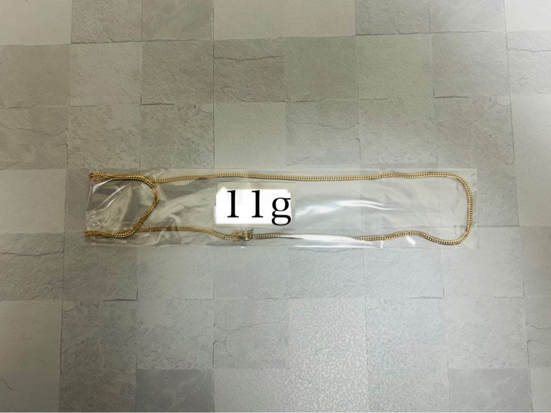 K18 6面カットダブルネックレス 50cm 10.5g