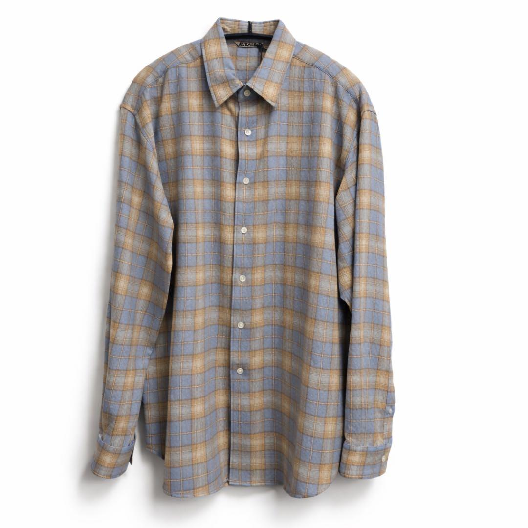 トップス AURALEE / AIRY WOOL CHECK SHIRT Auralee Airy Wool Check Shirt Yellow Grey Check – Très Bien
