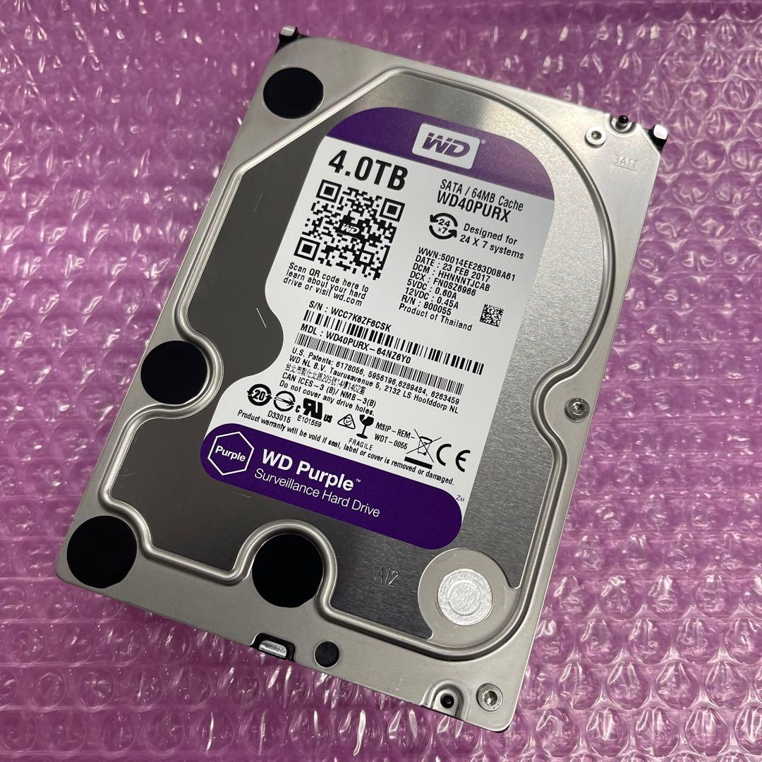 WD Purple 4TB WD40PURX 9904h 良品 Amazon.com: Western Digital 4TB WD Purple Surveillance Internal