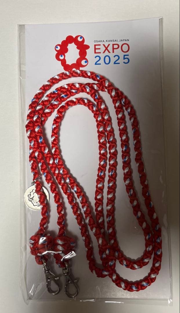 ミャクミャク　EXPO2025 公式ロゴ 組紐ショルダーストラップ　関西万博 ミャクミャクが組紐に⁉職人技が光るストラップ：挑む 未来