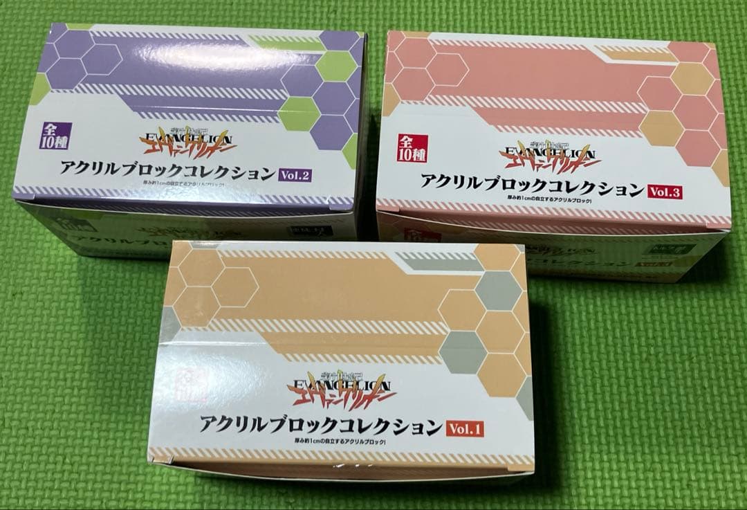 新世紀エヴァンゲリオン　アクリルブロックコレクション vol 1.2.3 セット EVA STOREオリジナル 新世紀エヴァンゲリオン・アクリルブロック