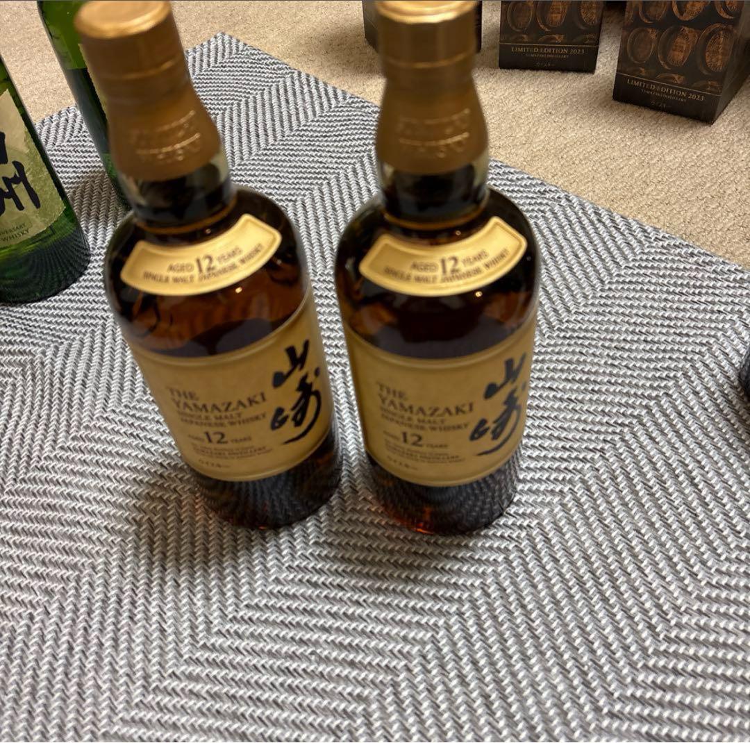 山崎 12年 700ml２本　　値下げ可能 サントリー シングルモルトウイスキー 山崎12年 700ml 43度 逆輸入