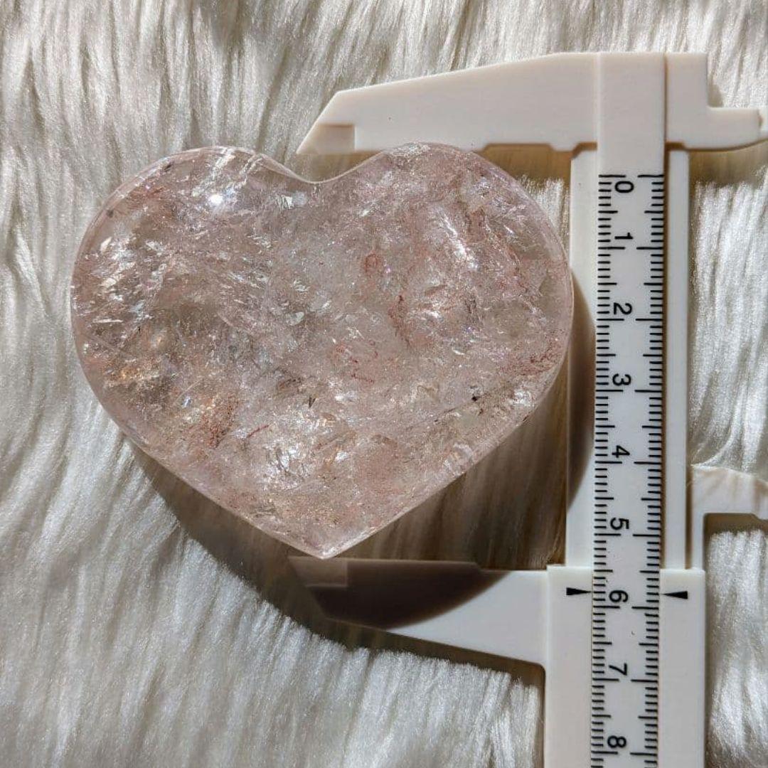♡ピンクアゼツライト（通称） ピンククリアクォーツ♡ ハート 虹