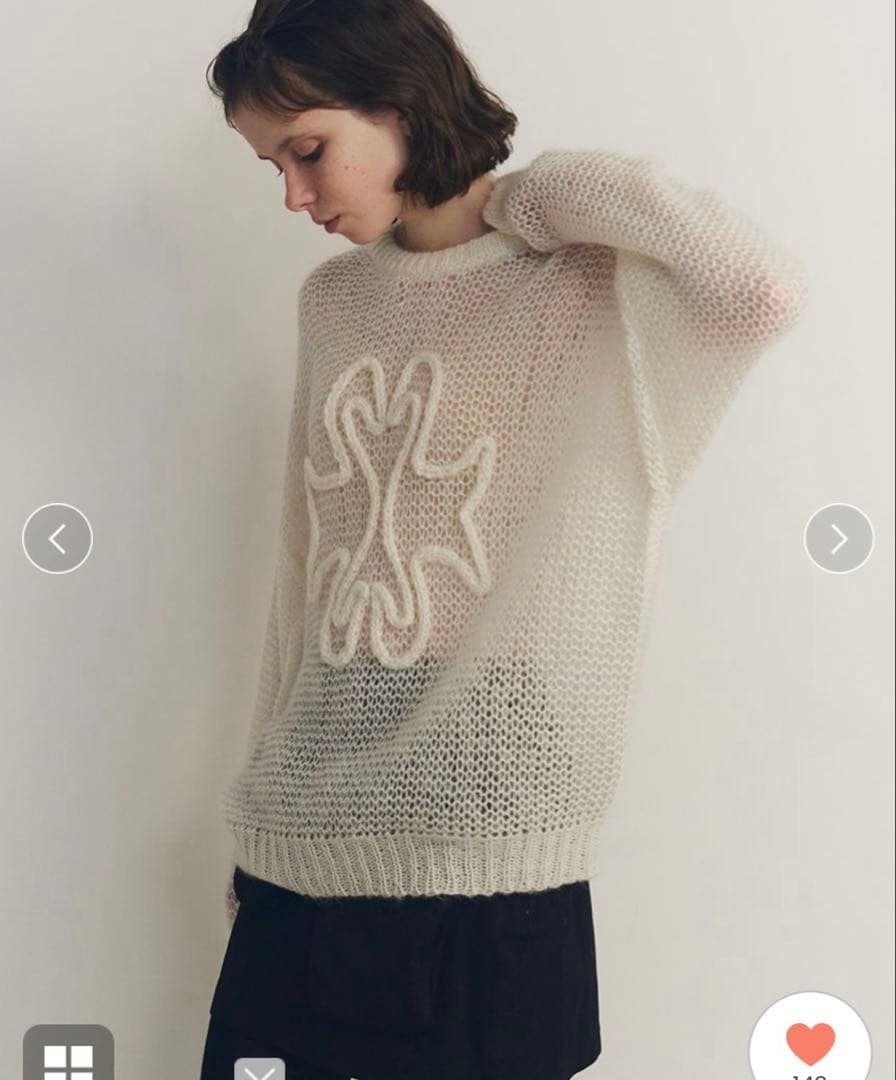 スワンハンドステッチセーター　OWHT セール】SWAN Hand Stitch Sweater/スワンハンドステッチセーター