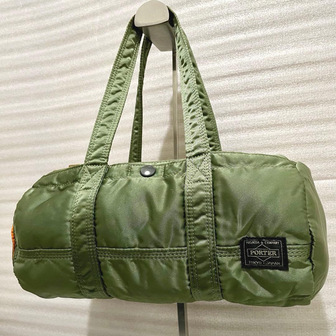 激レア 美品✨ ポーター タンカー ミニボストン ダッフルバッグ グリーン ポーター／タンカー】ミニボストンバッグ ダッフル ナイロン グリーン