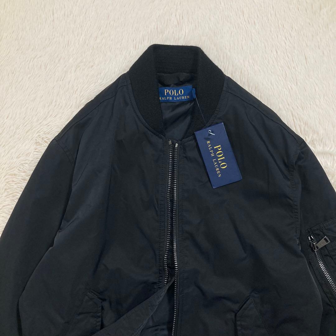 未使用タグ付 ポロラルフローレン MA-1 ボンバージャケット POLOロゴ
