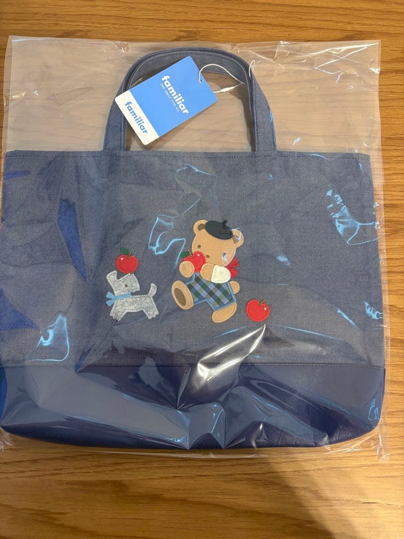 ファミリア ブック入れ トートバッグ ネイビー - メルカリ