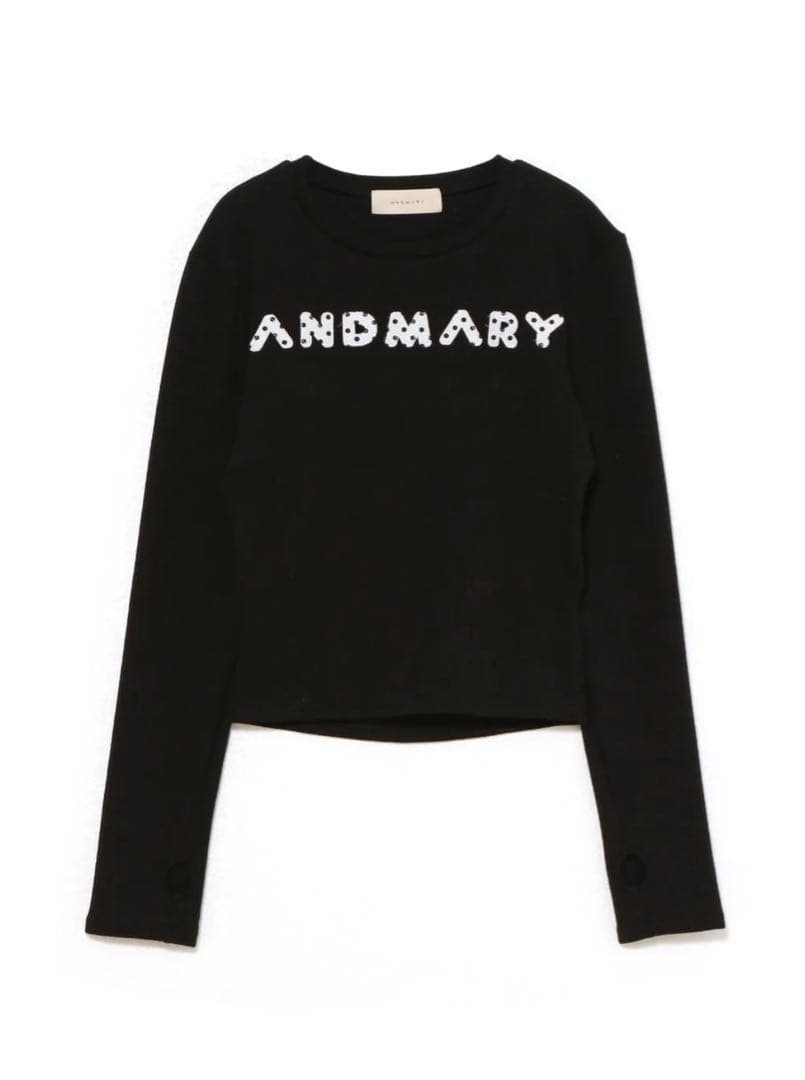 andmary アンドマリー Mary logo pattern tops ANDMARY】Mary logo pattern tops