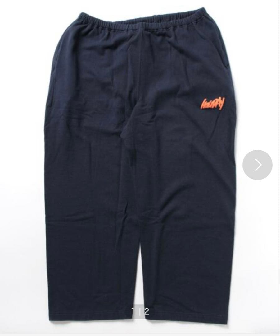 holiday ワイドスウェットパンツ　ネイビー HOLIDAY「POLYCOTTON SWEAT WIDE PANTS」 | gouter l