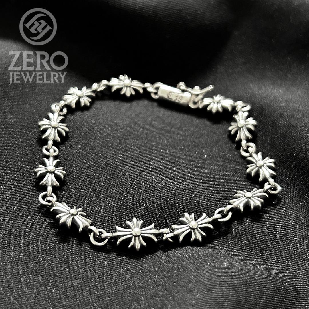 【※即日発送※1999/925刻印】タイニーブレスレット Wロック式 Vintage Silver Oval Bean Shaped Chain Bracelet Toggle Clasp T-bar