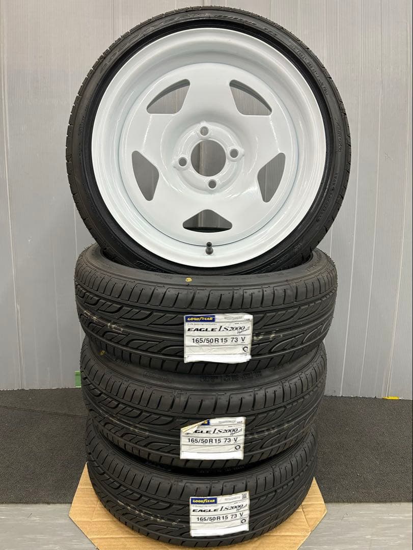 送料込★気合の7J+30★新品グッドイヤー165/50R15★JDM・車高短 000000014275_2_xB57Q87.jpg