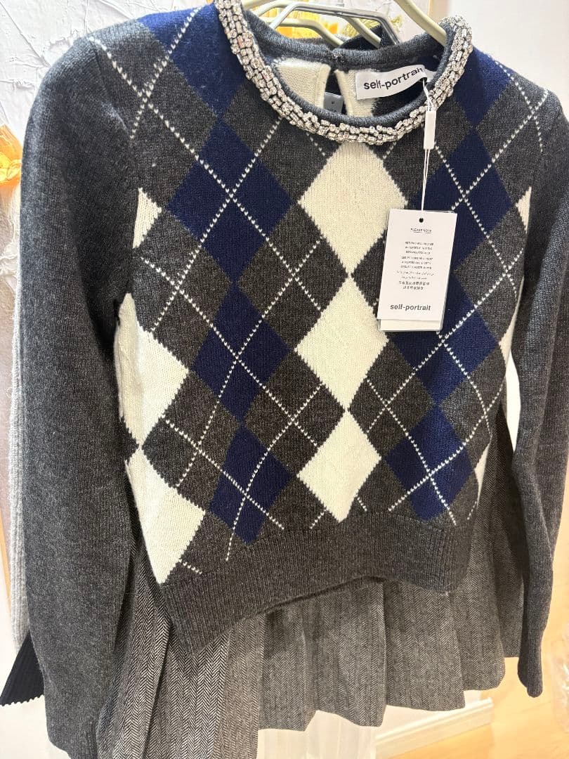 新品self-portrait アーガイルセーター 1_DKtUtil.jpg