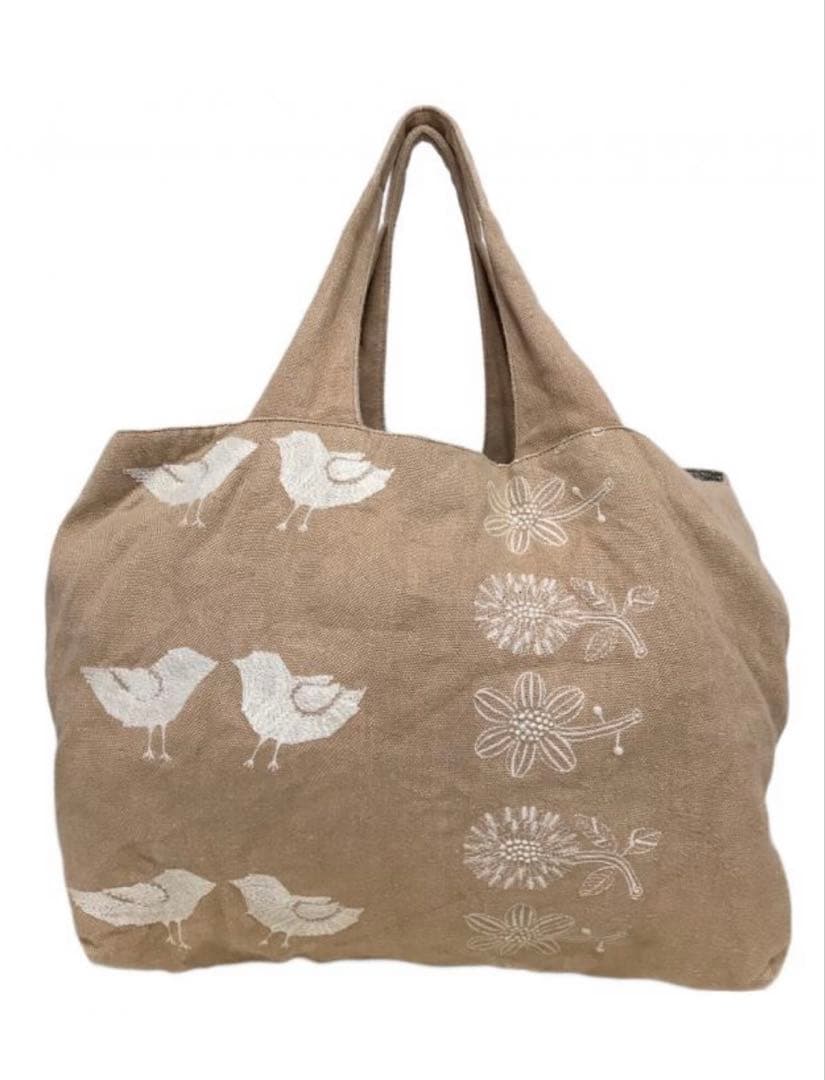 ミナペルホネン　パニーニバッグ　tori-to-hana ベージュ 中古・古着通販】mina perhonen (ミナ ペルホネン) パニーニバッグ