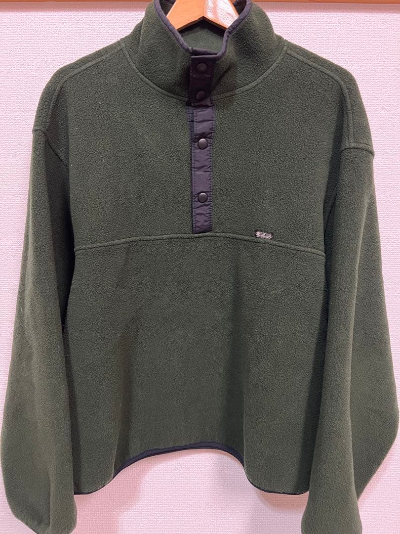 90s woolrich スナップT ウールリッチ　made in USA 90sウールリッチwoolrich シンチラスナップT ポーラテックUSA製XL