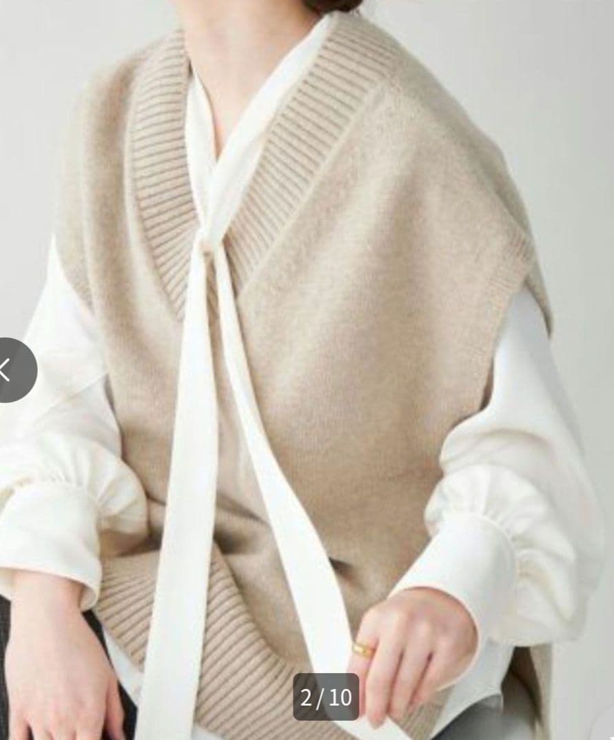 【新品】IENA ベージュ ニットベスト IENA（イエナ） ニットベスト FREE ベージュ レディース : ZOZOTOWN