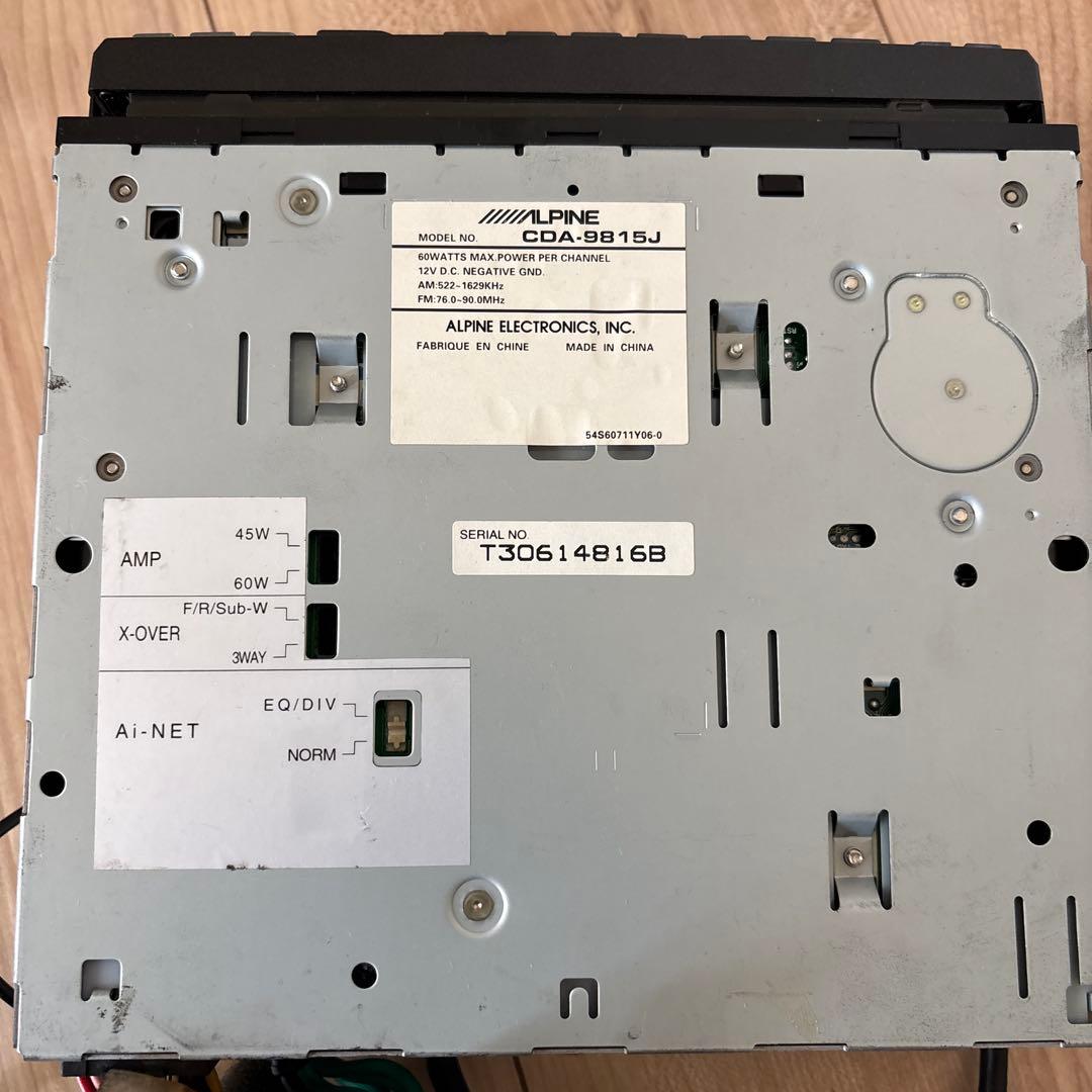 通電確認済◾️ALPINE CDA-9815J 1DINユニット 60W x4 - メルカリ