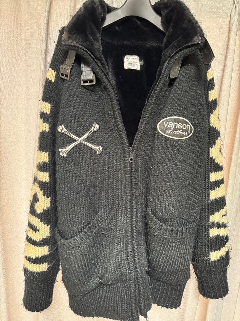専用 Vanson スカルデザイン ニットセーター XL