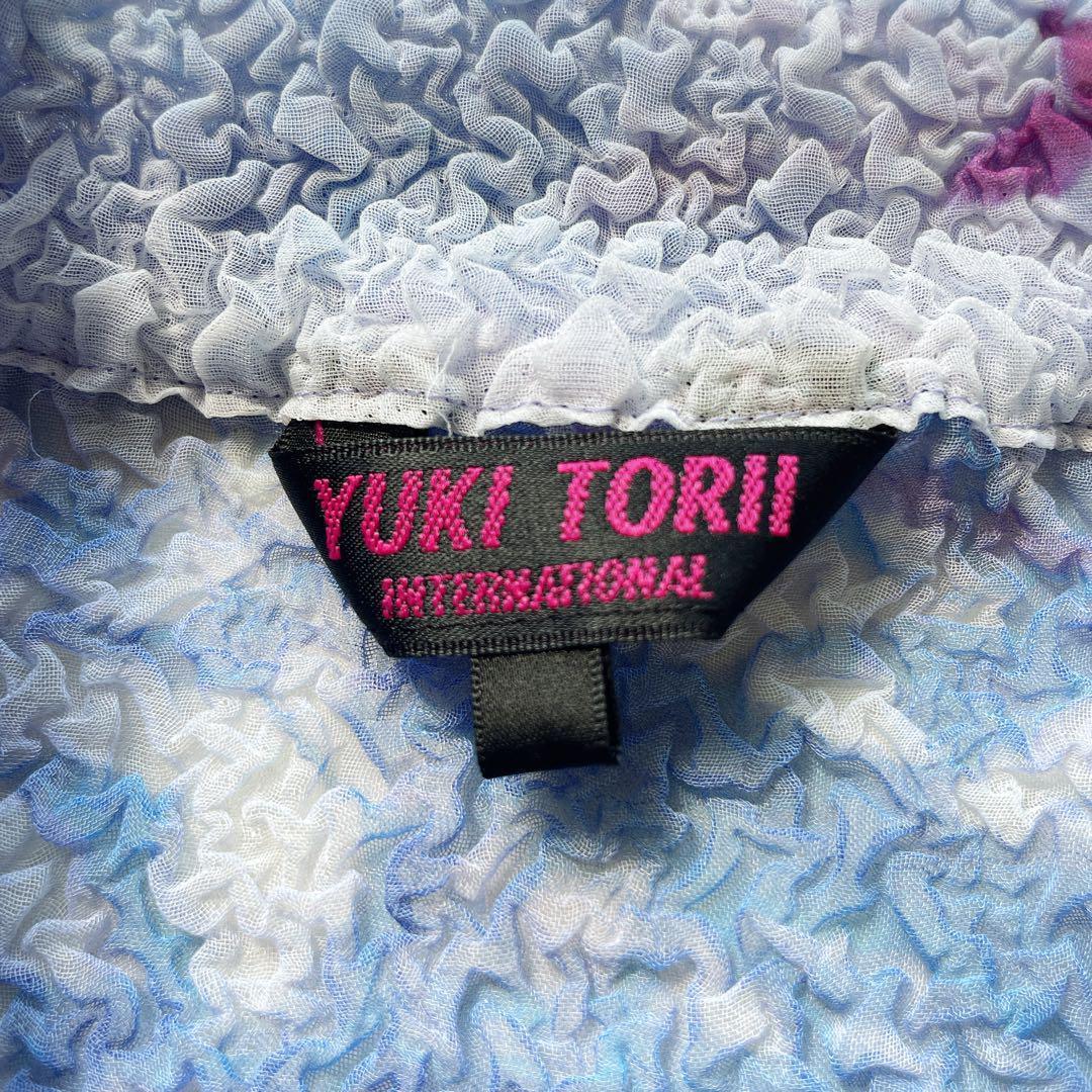 ユキトリイインターナショナル Gプリーツ ジャケット 透け感 マルチ