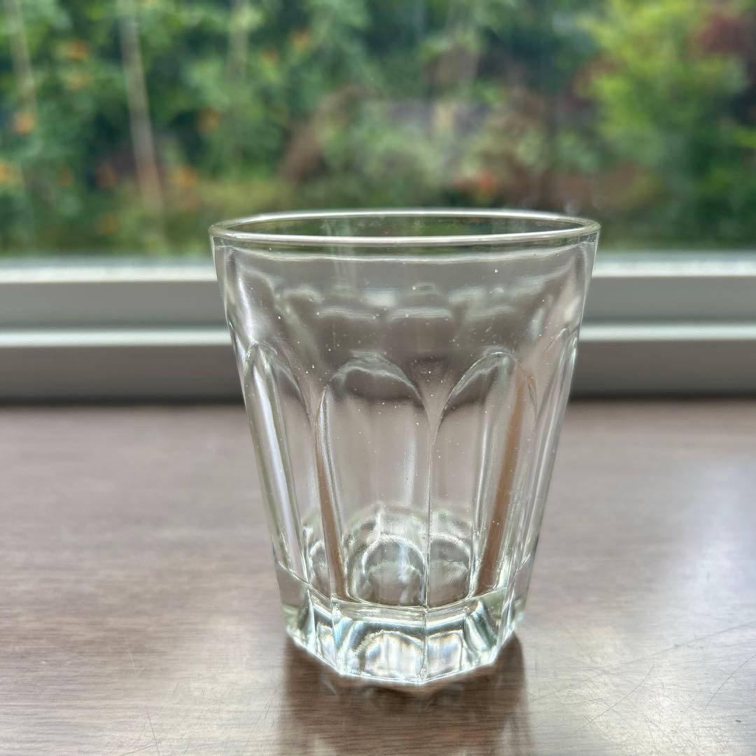 レトロ ビンテージ ガラス製 剣先グラス 1点 剣先コップ 上げ底
