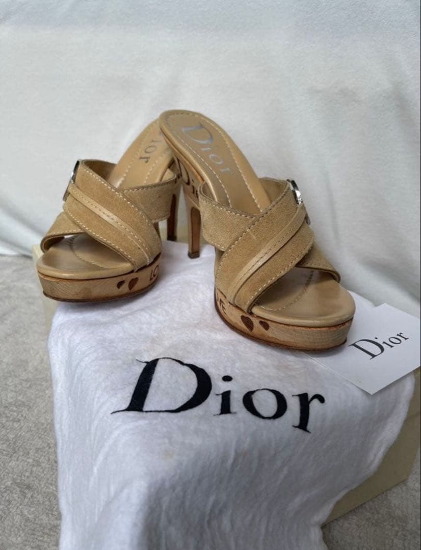 m*い様 Dior ベージュ ハイヒールサンダル 保証カード付き m*い様 Dior ベージュ ハイヒールサンダル 保証カード付き
