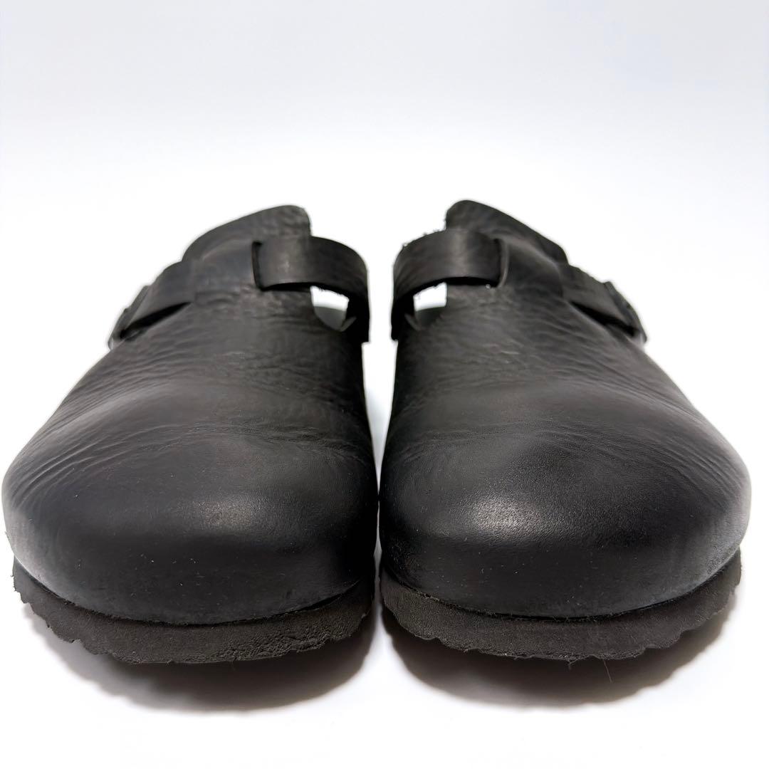 ビルケンシュトック ボストン エクスクイジット シボ革 オールブラック