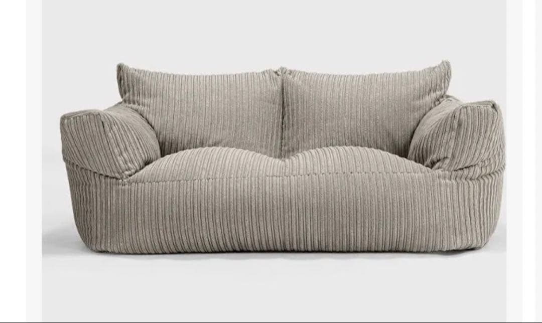 ラウンジパグ　ジョセフィンソファビーズクッション　ミンク(グレー) LoungePug ジョセフィンソファビーズクッション - ポンポン