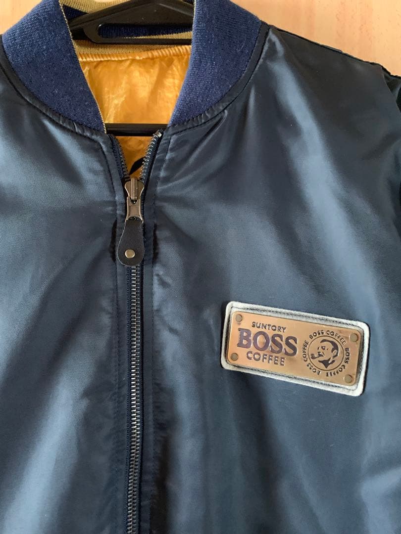 BOSS COFFEE MA-1 ジャケット ネイビー ボスジャン サントリー - メルカリ