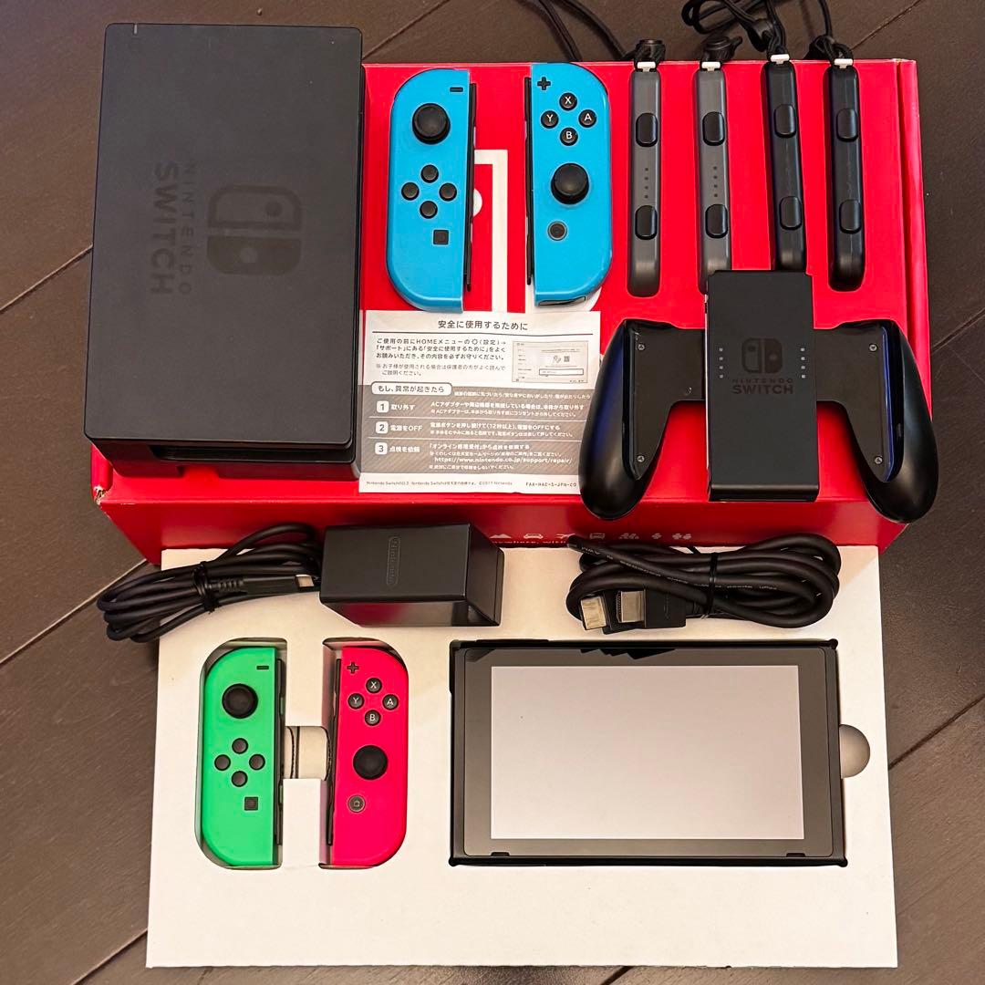 Nintendo Switch 本体　青/ピンク/緑ジョイコン ニンテンドー 任天堂（Nintendo） Nintendo Switch 本体 Joy-Con (L) ネオングリーン