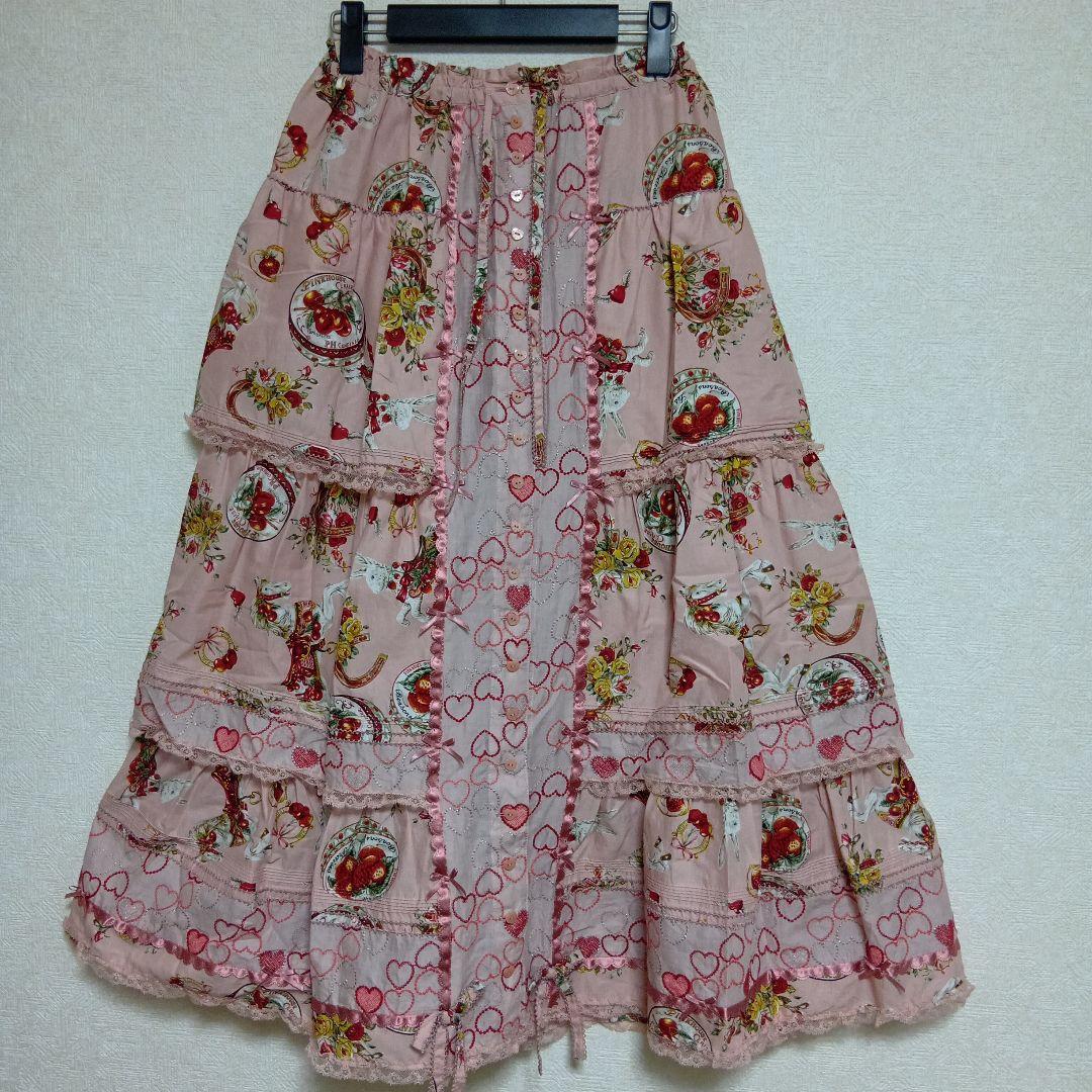 ピンクハウス　フレアスカート　カルーセル 洗える】バブルフレアスカート「BSK1599」