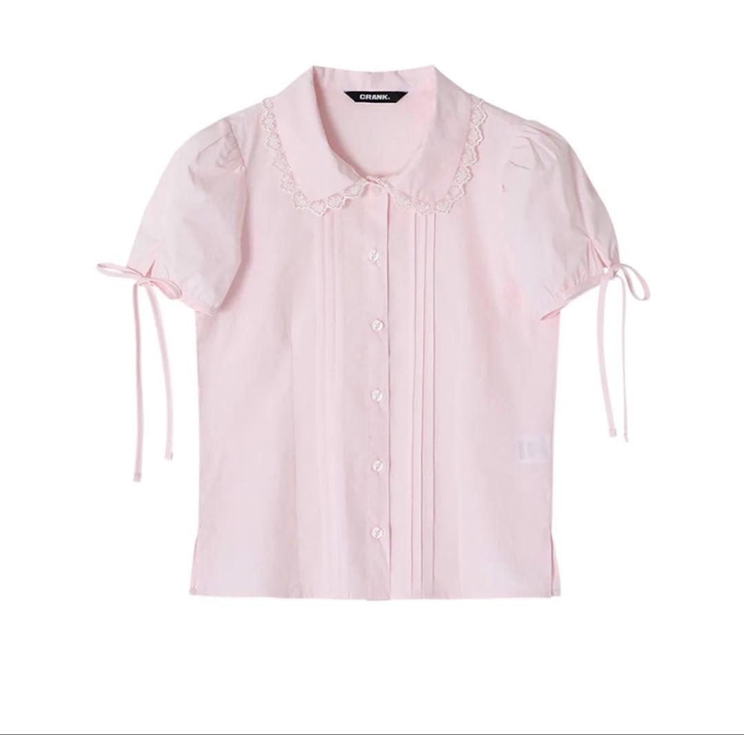 crank ピンク 半袖 シャツ リボン付き 楽天市場】男子用半袖ワイシャツ3色展開 ピンク・ブルーは在庫処分の