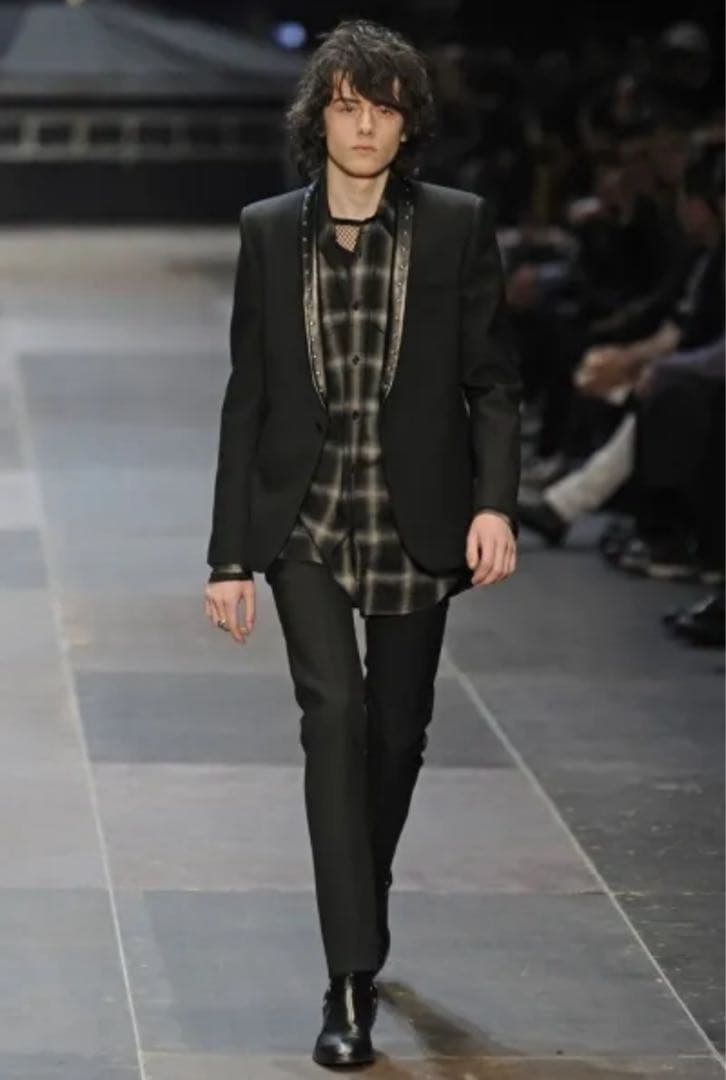 Saint Laurent 13aw ウール スラックス Saint Laurent《ワイドレッグパンツ》ウールギャバジン 直営店 (Saint