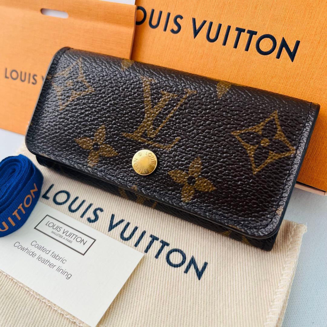 【ICチップ 付属品あり】ルイヴィトン モノグラム ミュルティクレ4連キーケース 正規紙袋無料】ルイヴィトン キーケース ミュルティクレ4 レディース