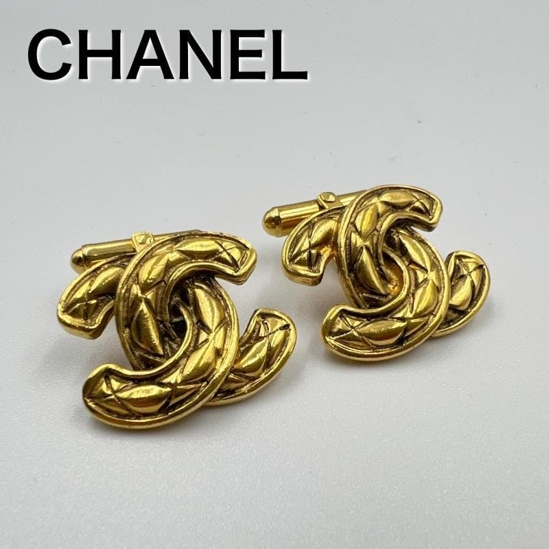 CHANEL カフスボタン ココマーク マトラッセ ゴールド カフリンクス 楽天市場】シャネル CHANEL カフスボタン ココマーク ゴールドx